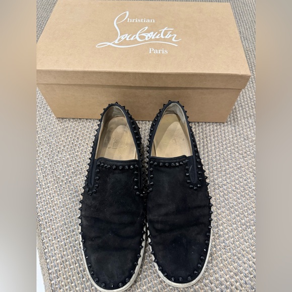 Fullset Christian Louboutin Spiked Pik Boat Slip-On Loafers Sneakers Suede main image 11